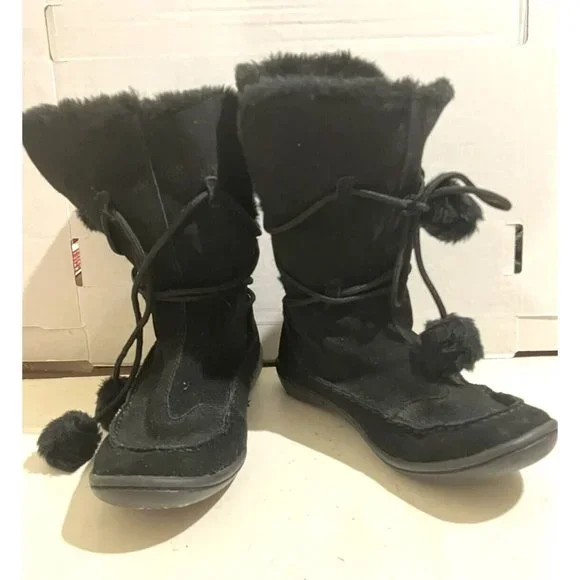 Airwalk Shoes Airwalk Womens Size 6 Black Leather Faux Fur